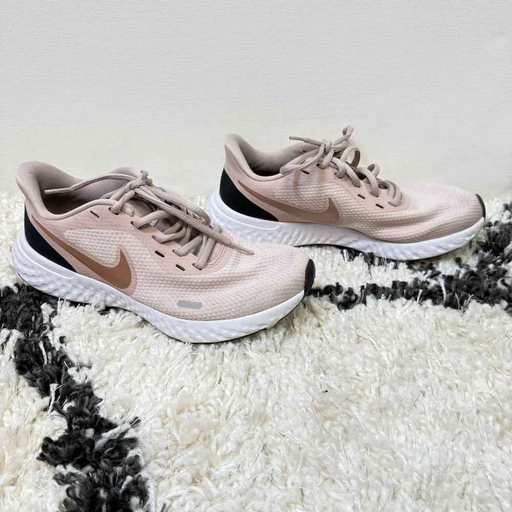 NIKE Pink Revolution 5 Mesh Lace‎ Up Running Shoes 6.5 - Picture 3 of 7